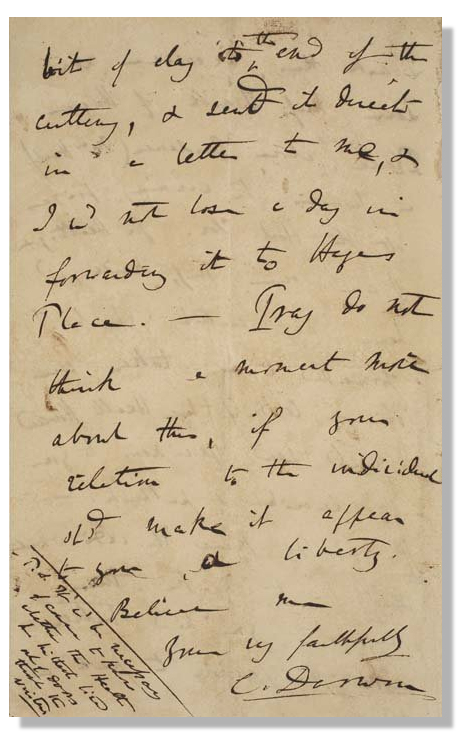 Charles Darwin Letter