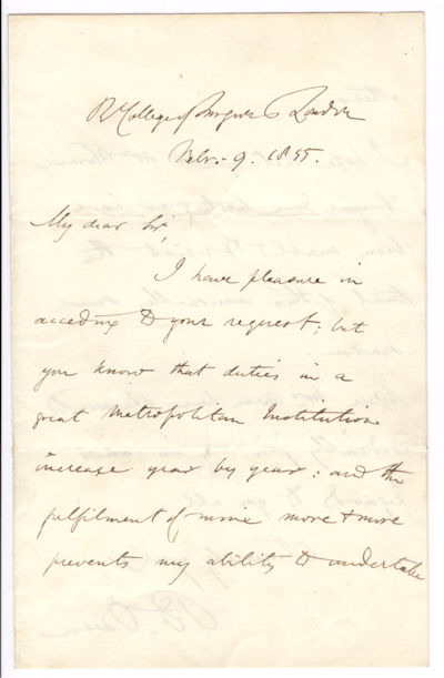 Sir Richard Owen Letter