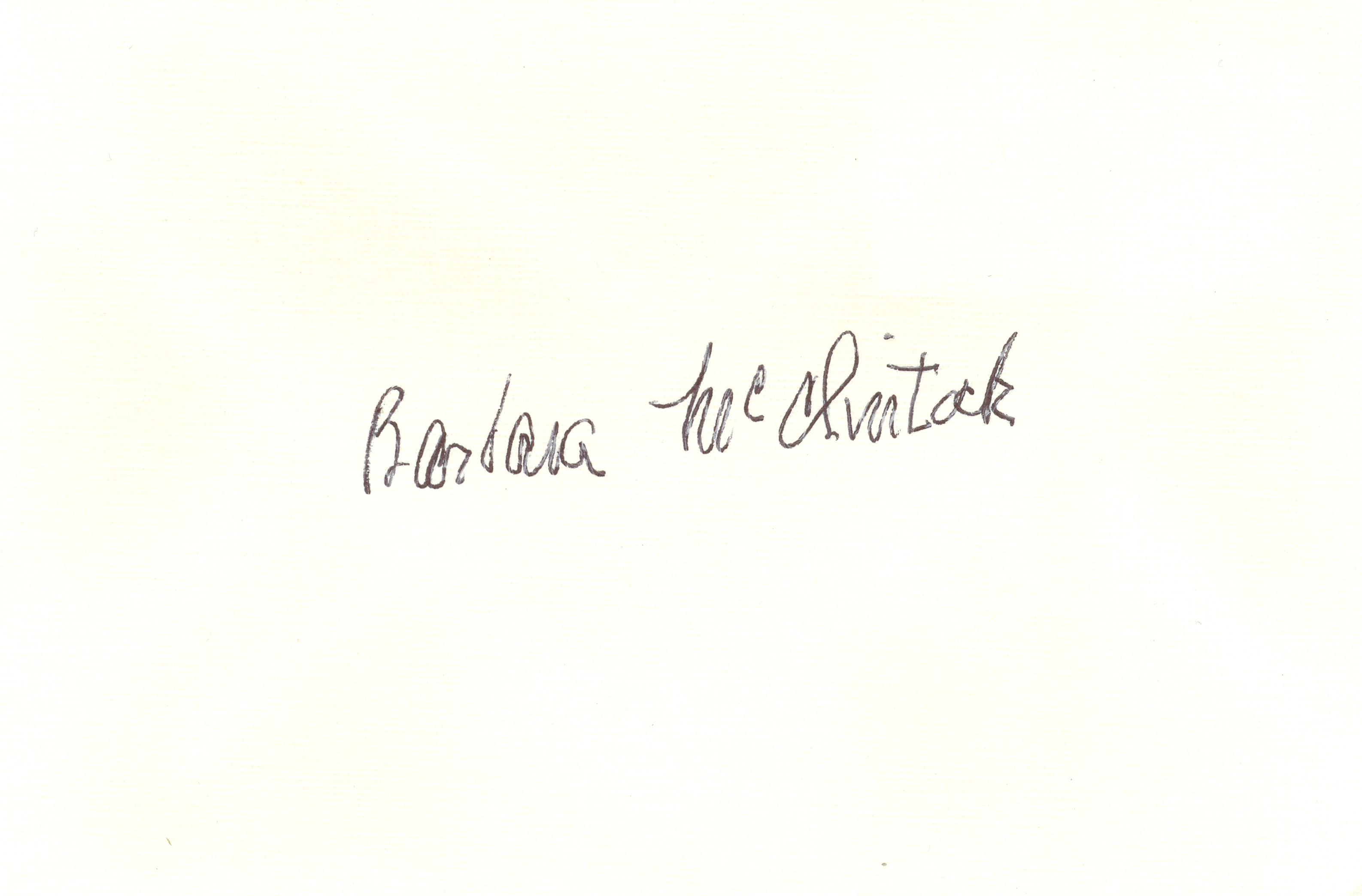 Barbara McClintock Signature